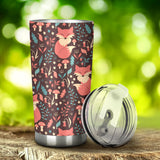 Fox Leaves Mushroom Pattern Tumbler