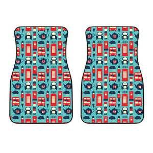 British Pattern Print Design 04 Front Car Mats