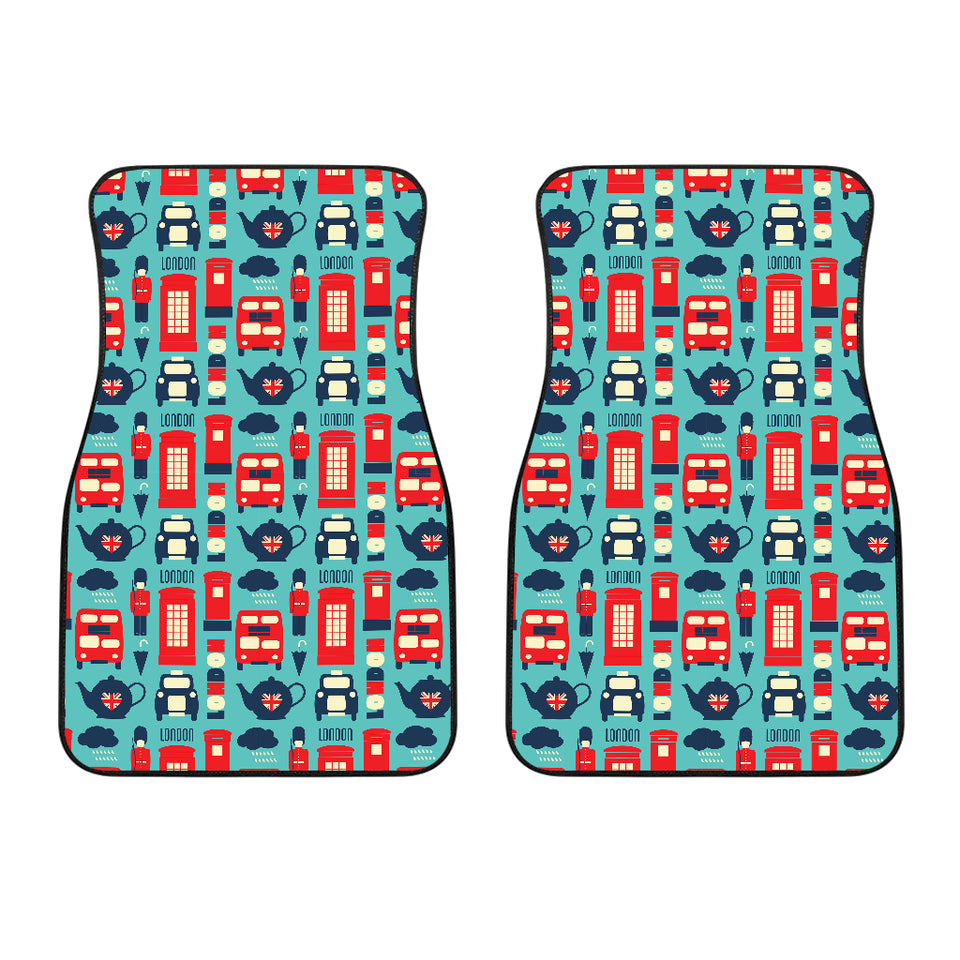 British Pattern Print Design 04 Front Car Mats