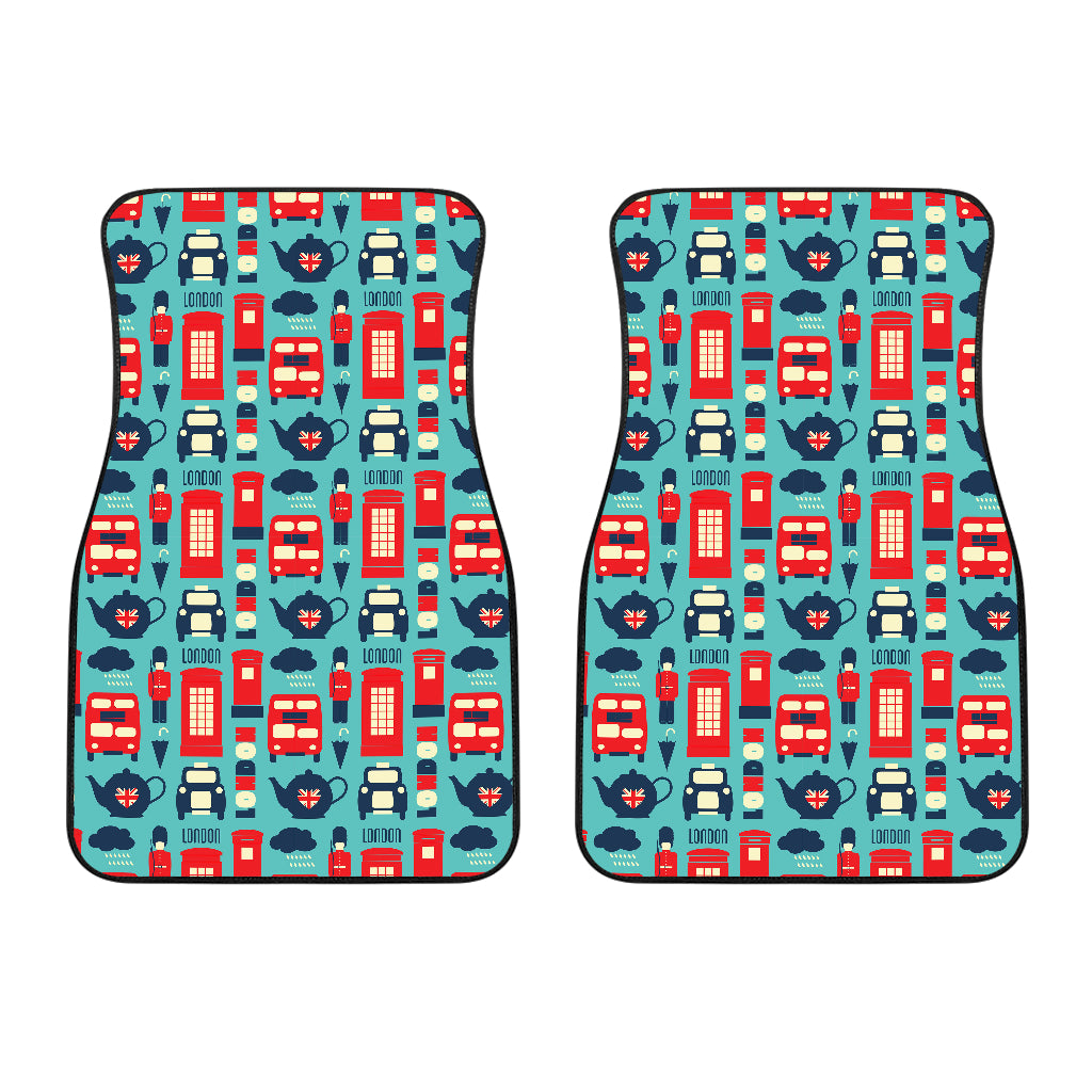 British Pattern Print Design 04 Front Car Mats