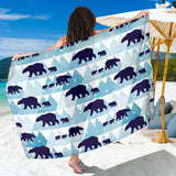 Polar Bear Winter Snow Pattern Sarong