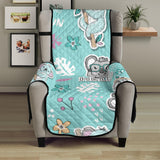 Cute koalas blue background pattern Chair Cover Protector