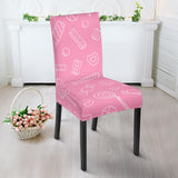 Sweet Candy Pink Background Dining Chair Slipcover