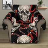 Red snake skull pattern Recliner Cover Protector