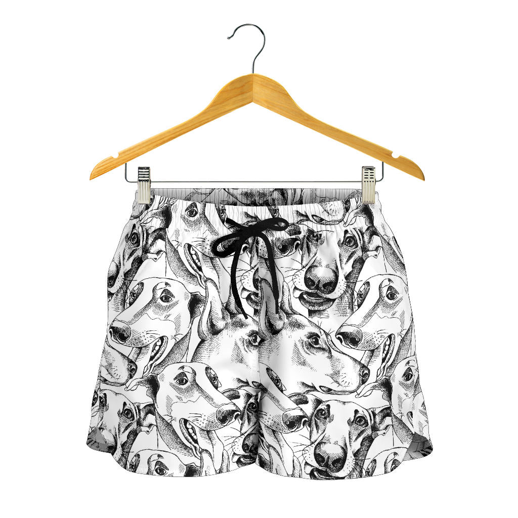 Greyhound Pattern Print Design 01 Women Shorts