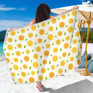 Oranges Leaves Pattern Sarong