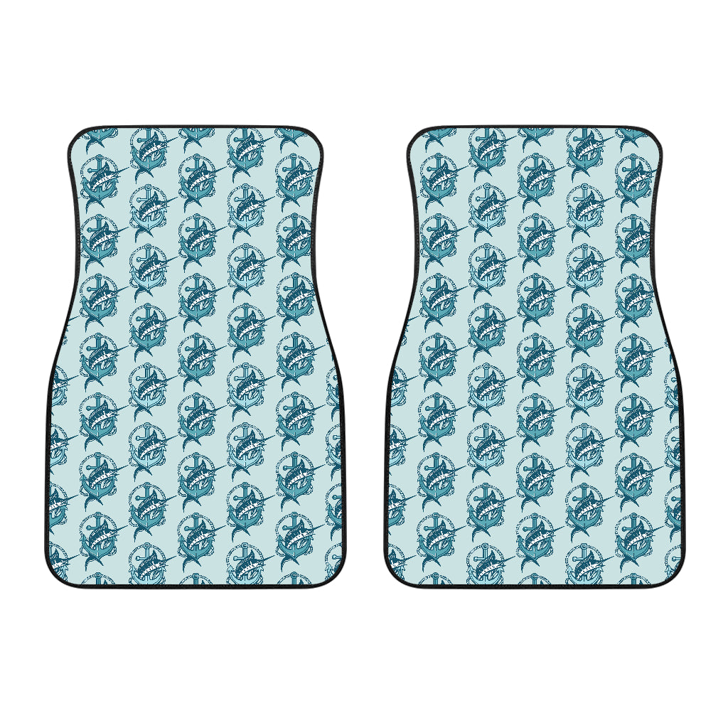 Swordfish Pattern Print Design 05 Front Car Mats