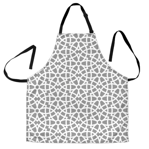 Arabic Gray Pattern Adjustable Apron