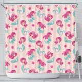 Cute Little Mermaid Pattern Shower Curtain Fulfilled In US