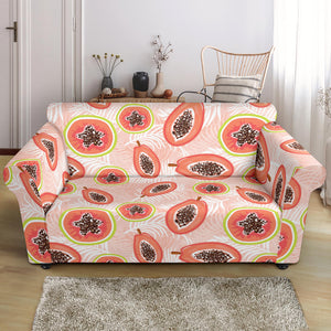 Papaya Leaves Pattern Loveseat Couch Slipcover