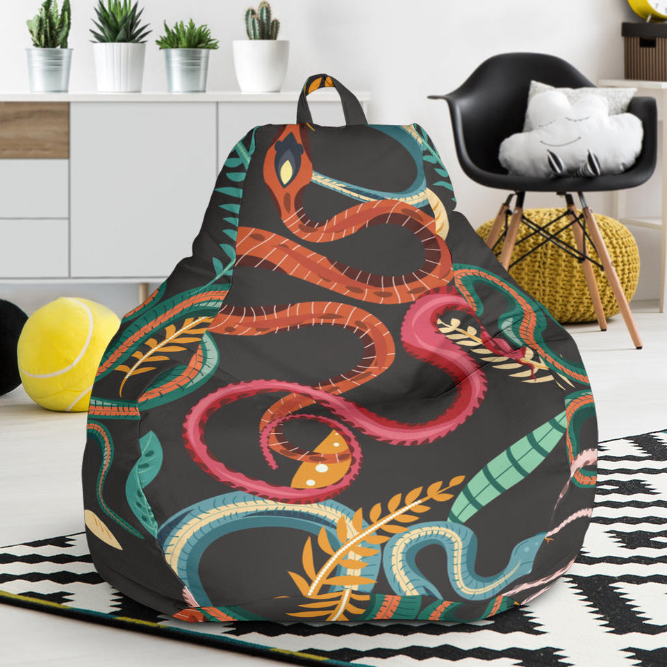 Colorful Snake Plant Pattern Bean Bag Cover