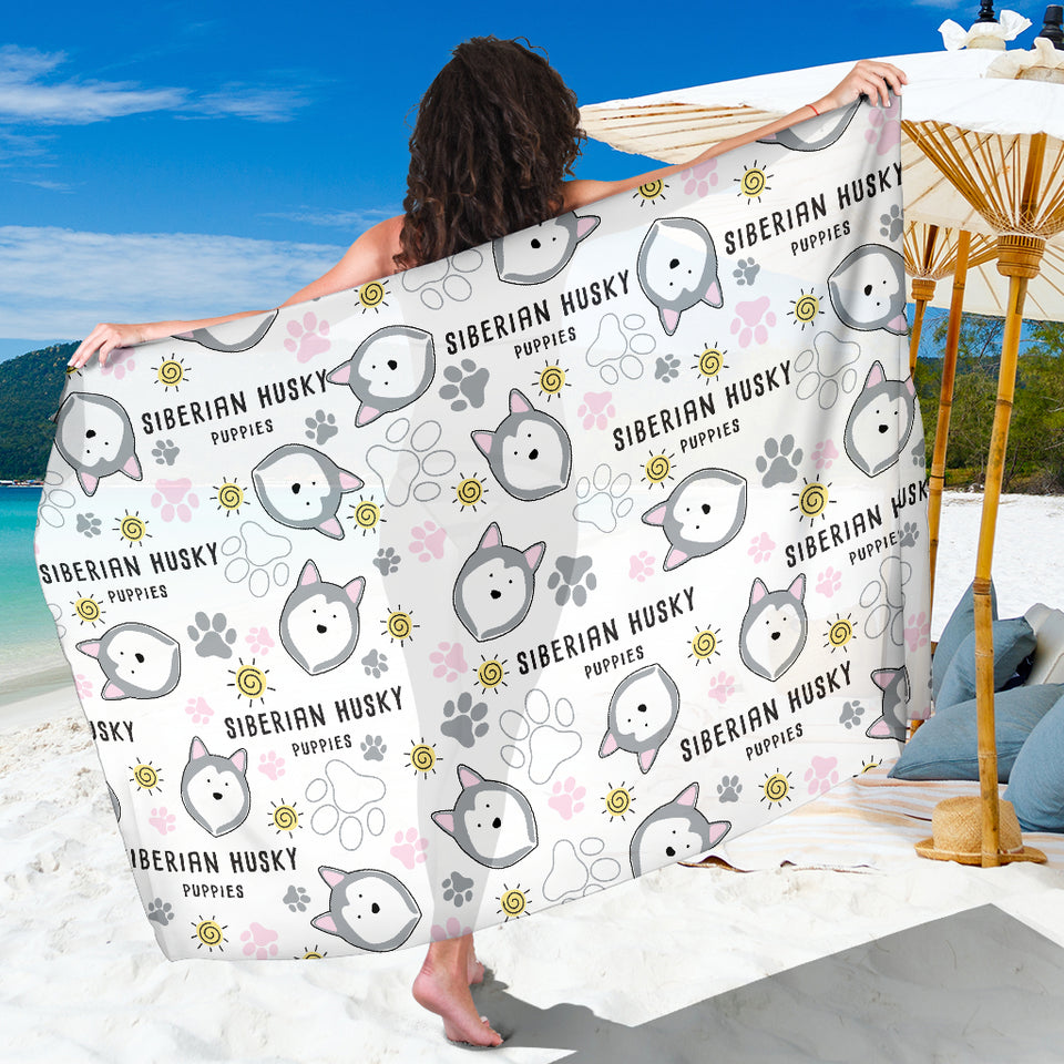 Siberian Husky Design Pattern Sarong