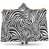 Zebra Skin Pattern Hooded Blanket