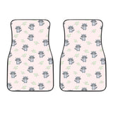 Cute Raccoons Leaves Pattern Front Car Mats