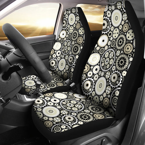 Gear Pattern Print Design 02 Universal Fit Car Seat Covers