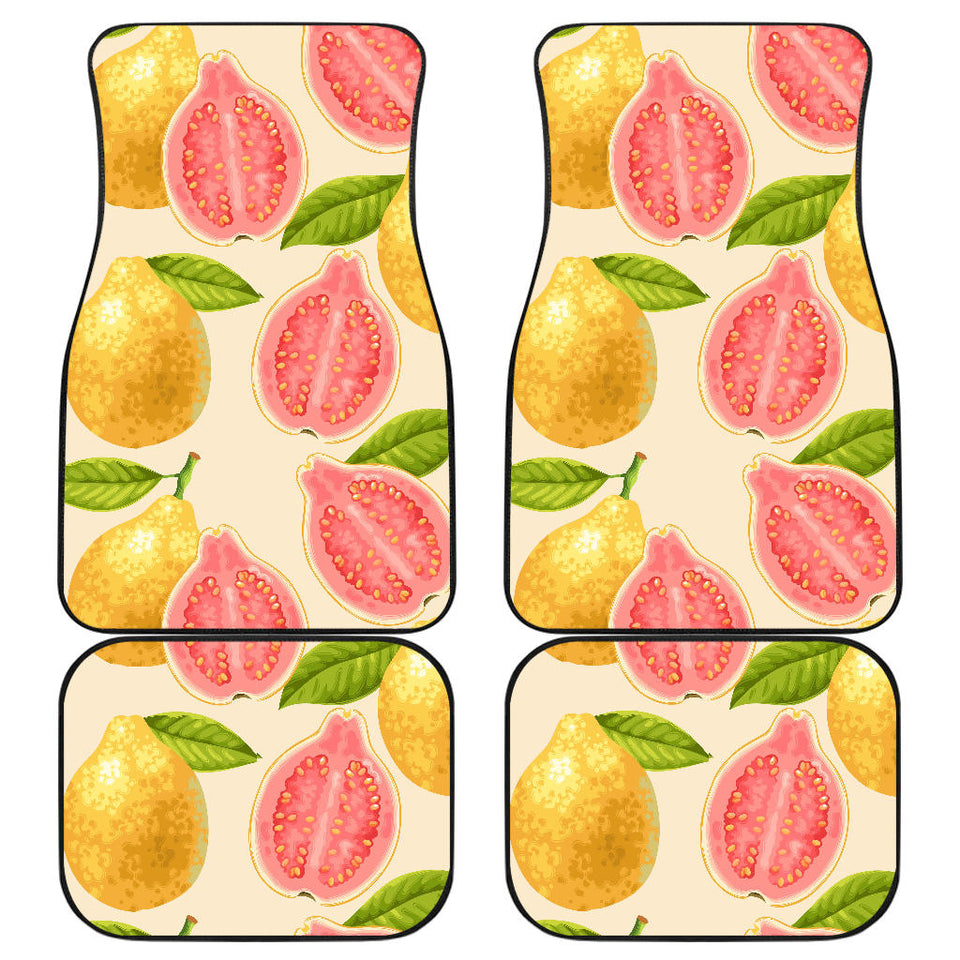 Beautiful Guava Pattern Front And Back Car Mats