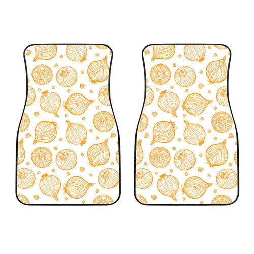 Hand Drawn Onion Pattern Front Car Mats