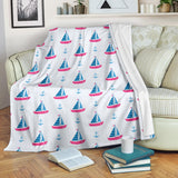 Sailboat Anchor Pattern Premium Blanket