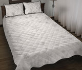 Snowflake pattern white background Quilt Bed Set