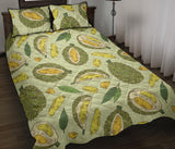 Durian leaves pattern background Quilt Bed Set