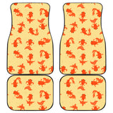 Goldfish Pattern Print Design 02 Front and Back Car Mats
