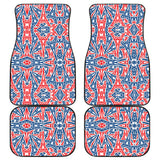Eiffel Tower Pattern Print Design 02 Front and Back Car Mats