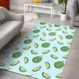Durian Pattern Blue Background Area Rug