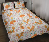 cute tribal fox pattern Quilt Bed Set