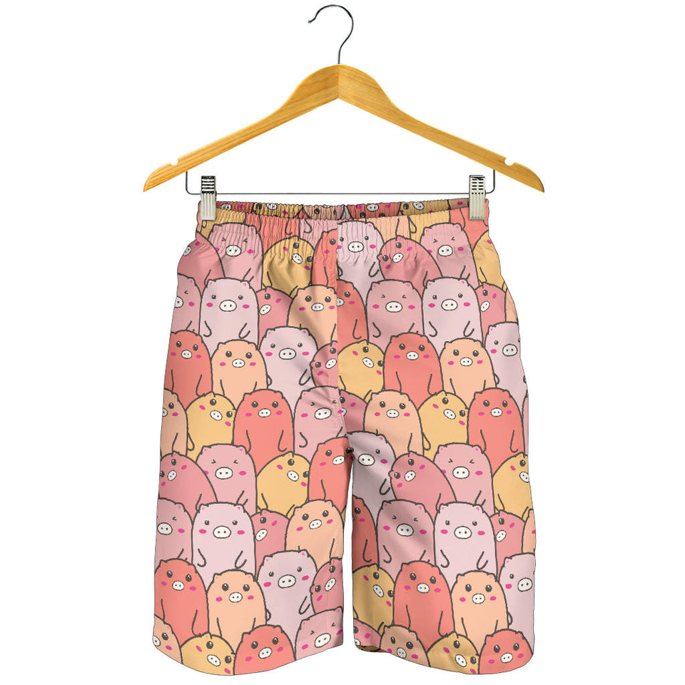 Pig Pattern Print Design 04 Men Shorts