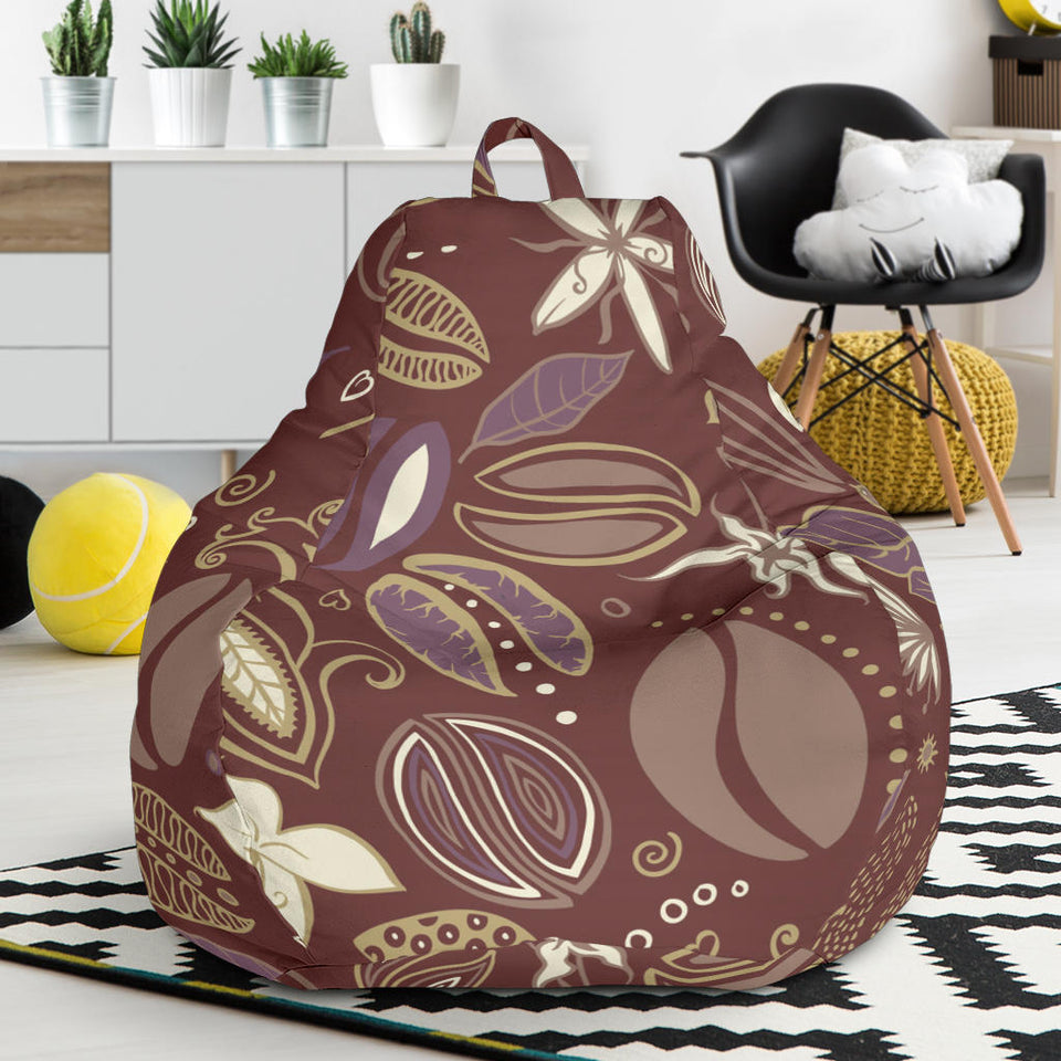 Coffee Bean Flower Pattern Bean Bag Cover