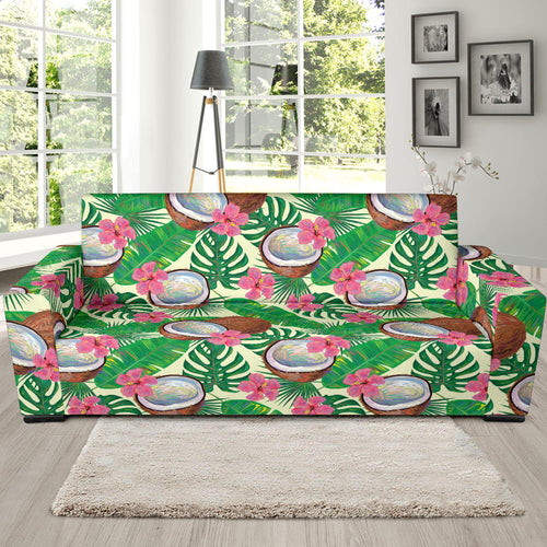 Coconut Pattern Print Design 01 Sofa Slipcover