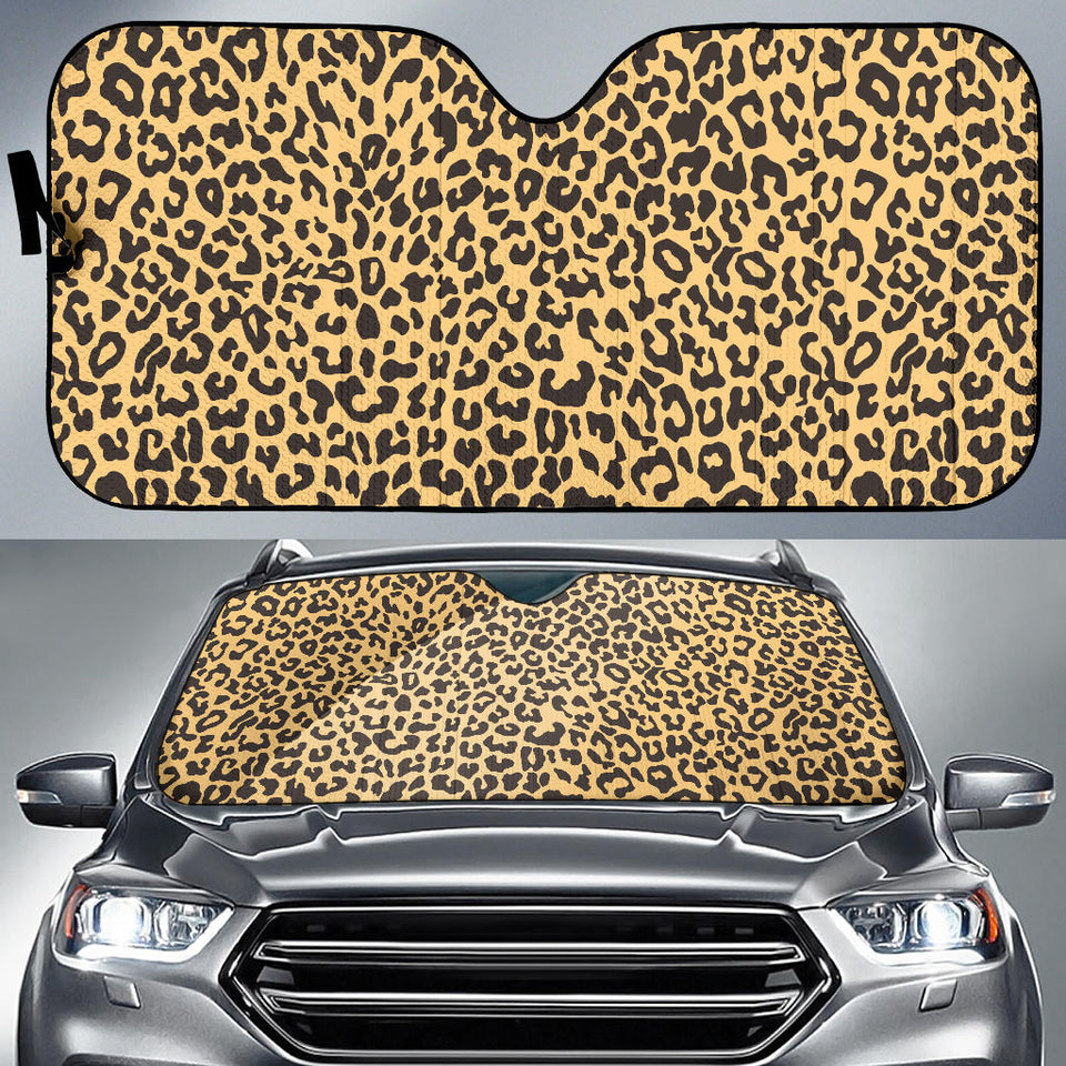 Leopard Skin Print Car Sun Shade