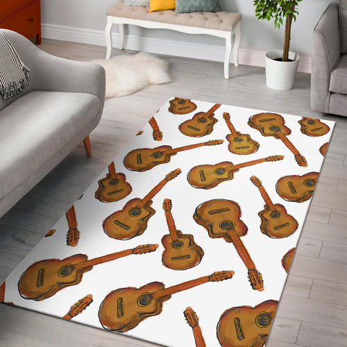 Paint Guitar Pattern Area Rug