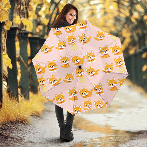 Cute Shiba Inu Dog Pattern  Umbrella