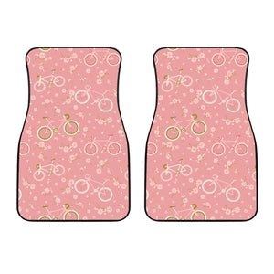 Bicycle Pattern Print Design 02 Front Car Mats