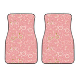 Bicycle Pattern Print Design 02 Front Car Mats