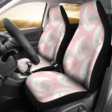 Cute Moon Cloud Star Pattern Pink Dot Background Universal Fit Car Seat Covers