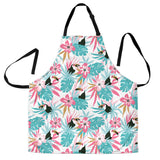Toucan Tropical Flower Leave Pattern Adjustable Apron