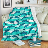 Dolphin Sea Pattern Premium Blanket