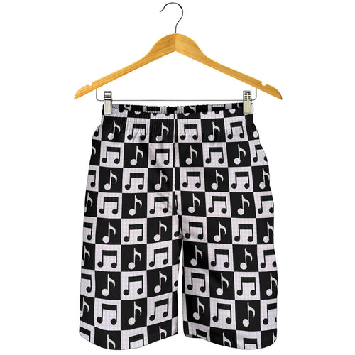Music Notes Pattern Print Design 01 Men Shorts
