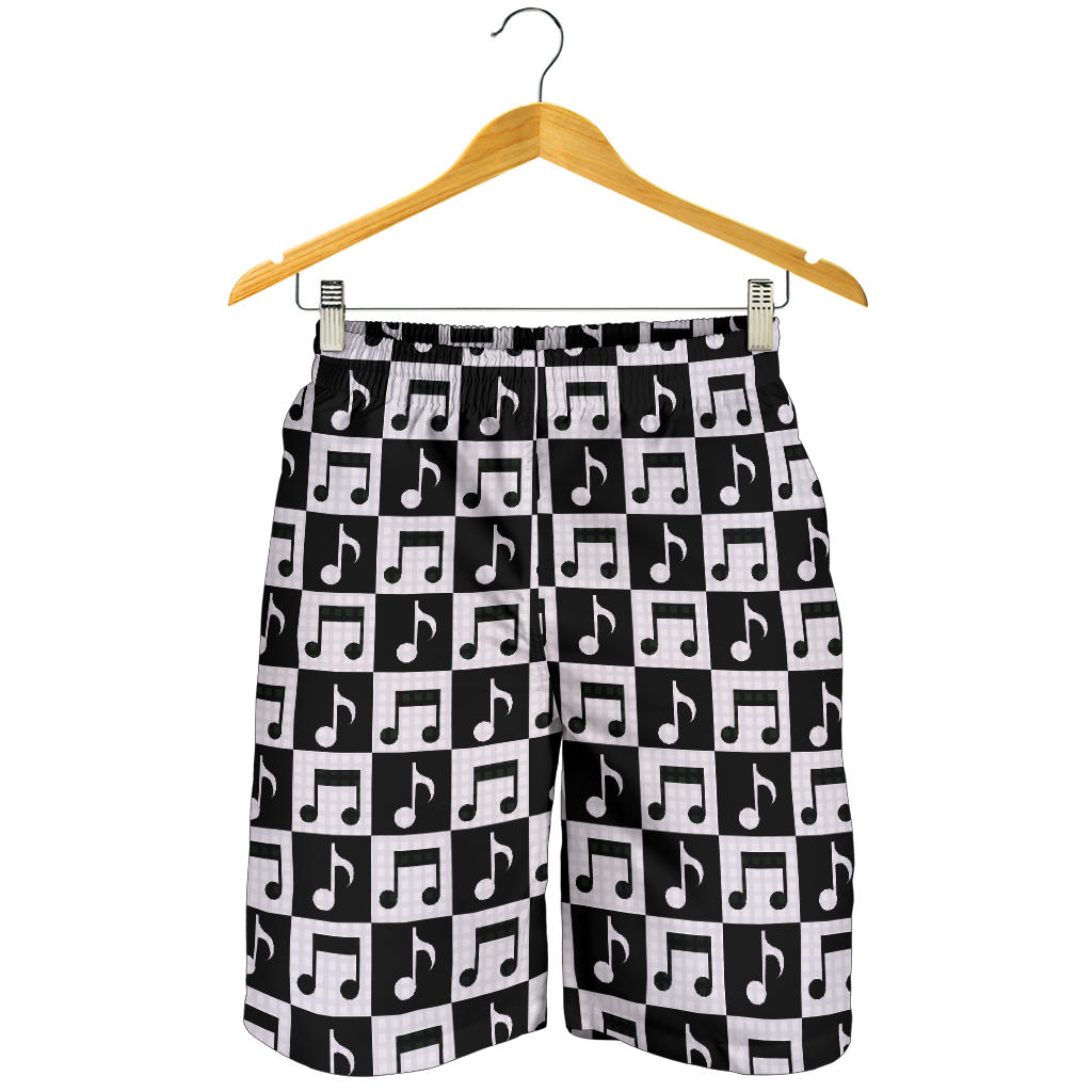 Music Notes Pattern Print Design 01 Men Shorts