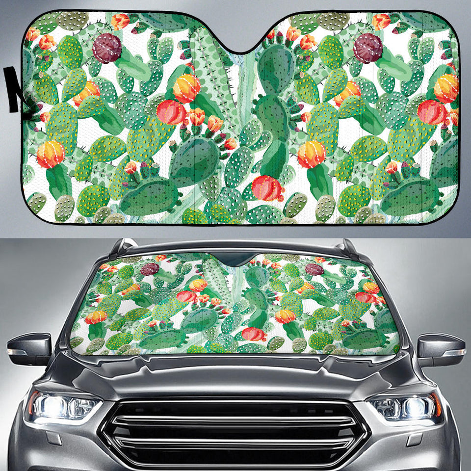 Cactus Design Pattern Copy Car Sun Shade