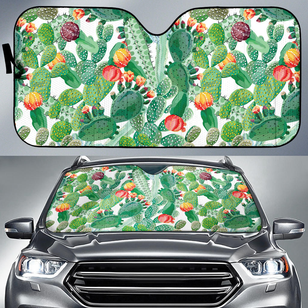 Cactus Design Pattern Copy Car Sun Shade