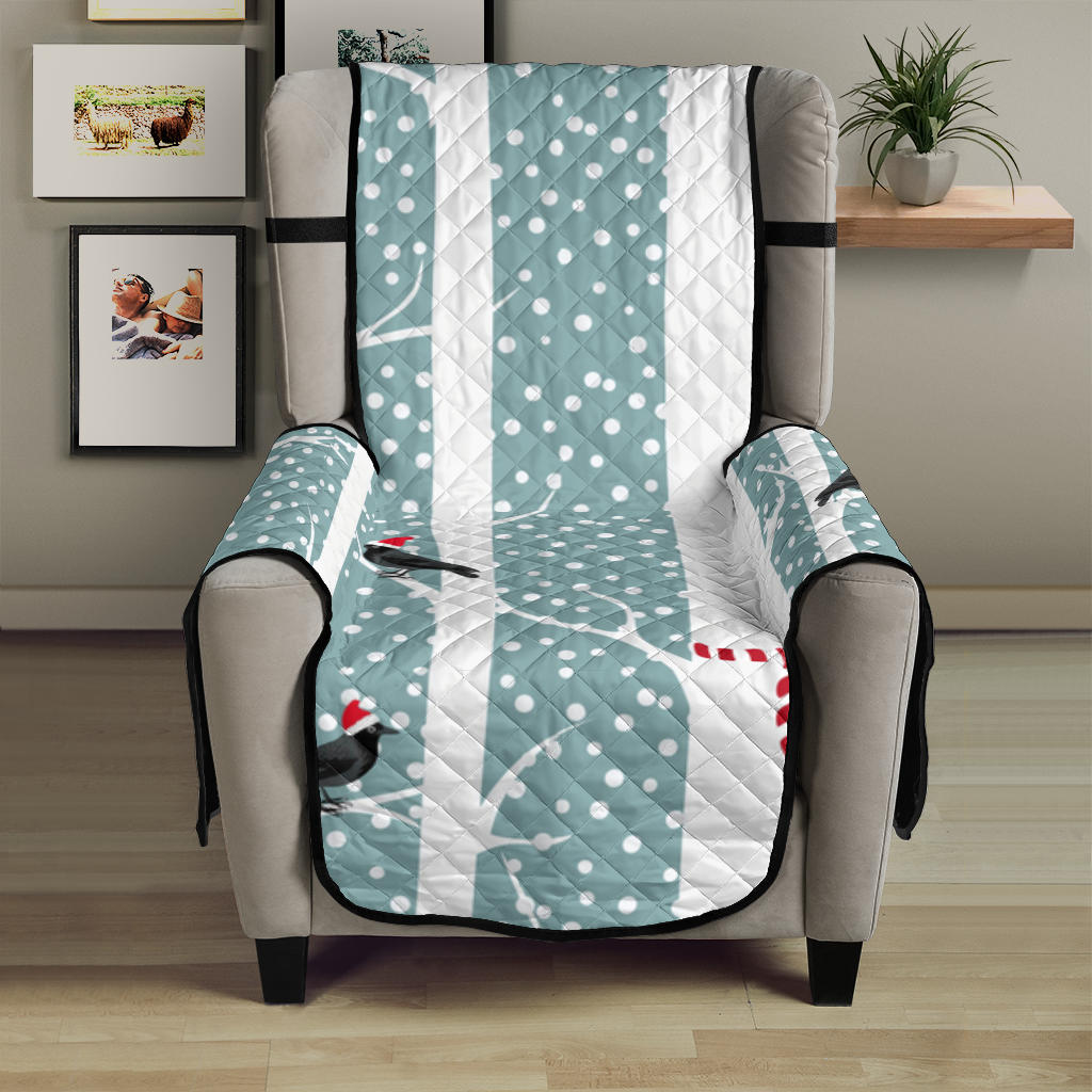 Crows christmas hat scarf Chair Cover Protector