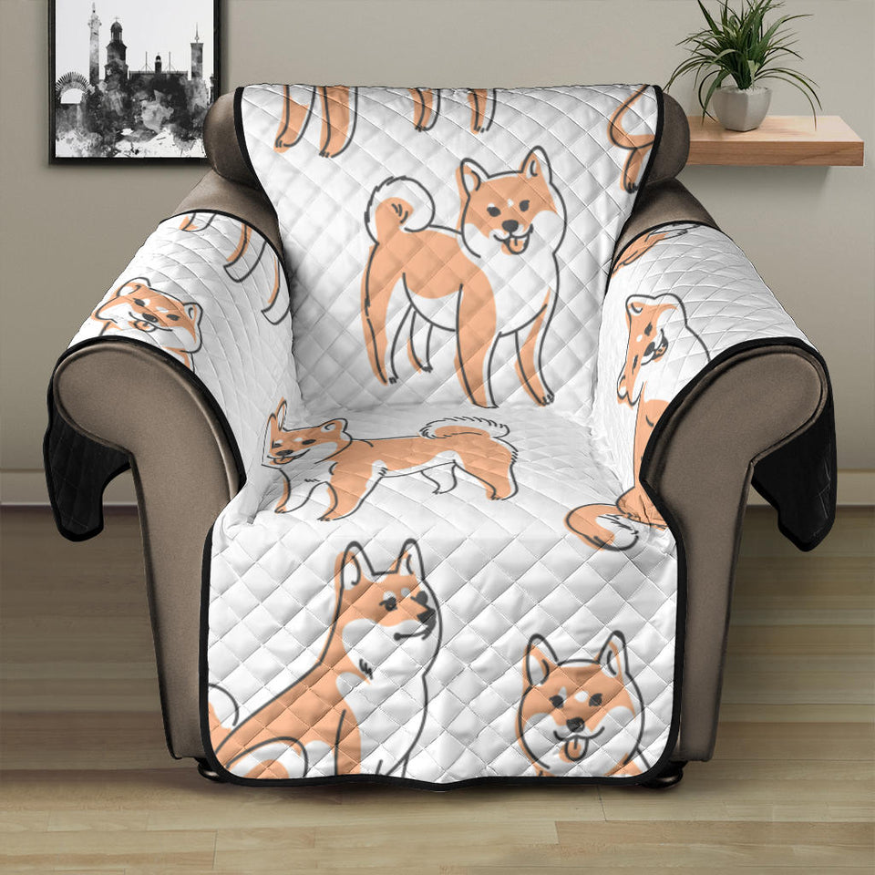 shiba inu dog pattern Recliner Cover Protector