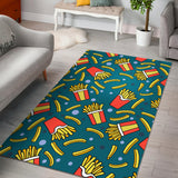 French Fries Red Paper Box Pattern Area Rug