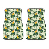 Beautiful Parrot Palm Leaves Pattern Front Car Mats