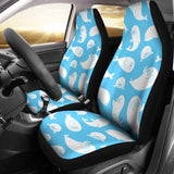 Cute White Sea Lion Seals Pattern  Universal Fit Car Seat Covers