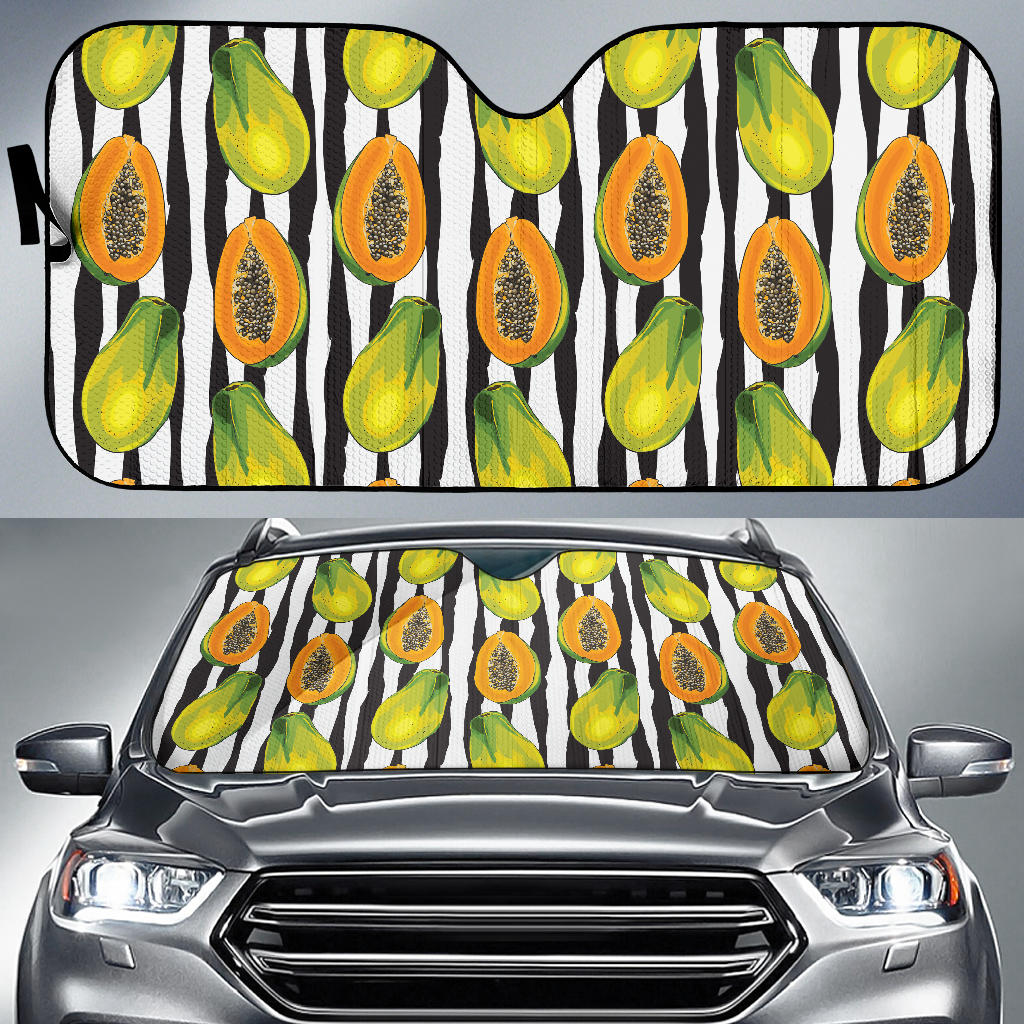 Papaya Design Pattern Car Sun Shade