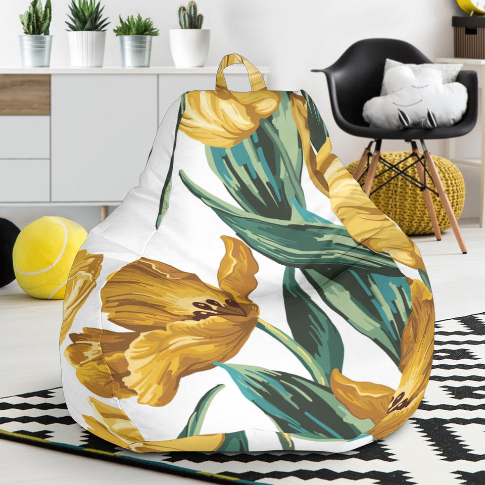 Yellow Tulips Pattern Bean Bag Cover